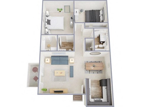 The Ares Floor Plan at The Apex, Cincinnati, 45239